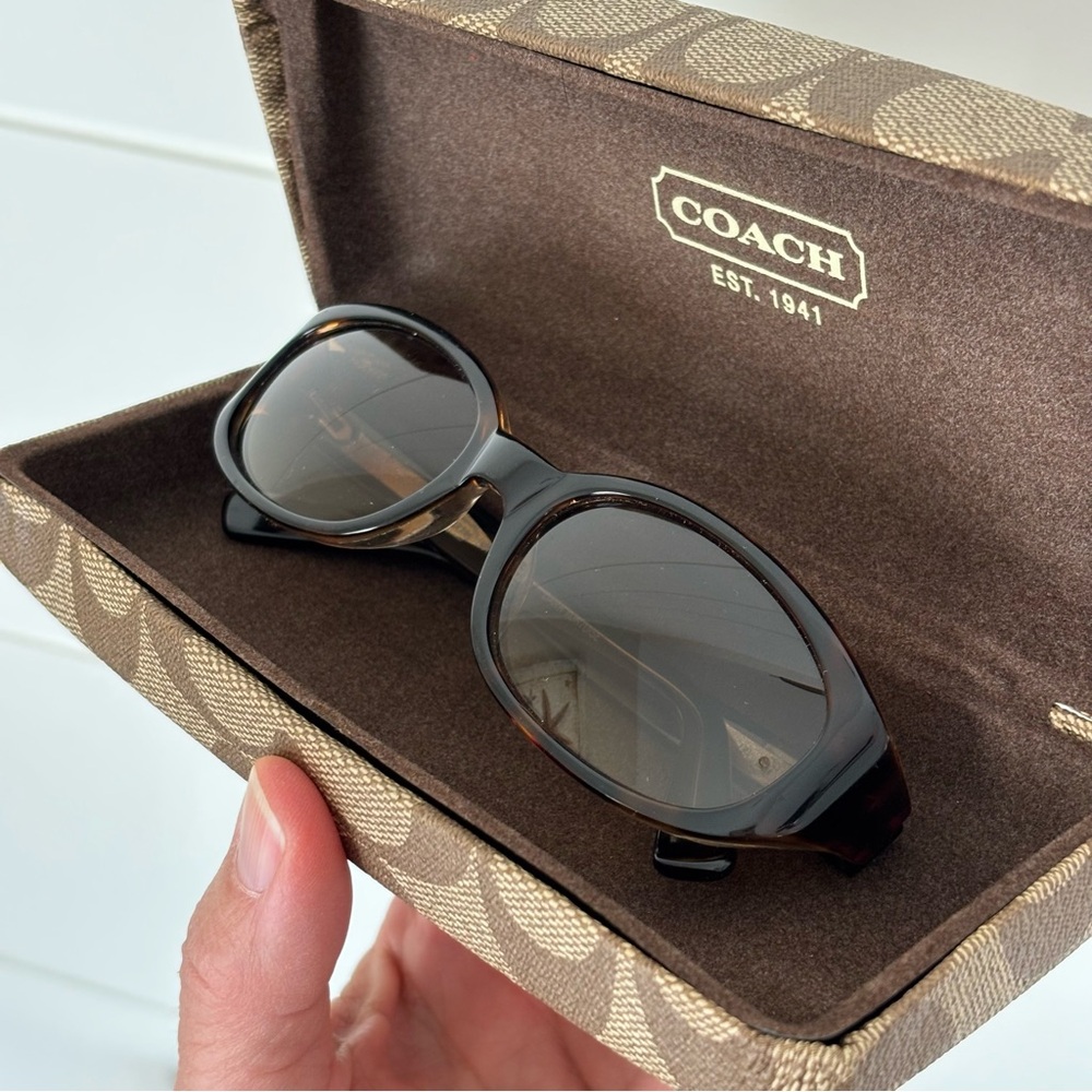 Coach Bonnie S417 Dark Tortoise Shell Sunglasses with Case - Picture 16 of 17